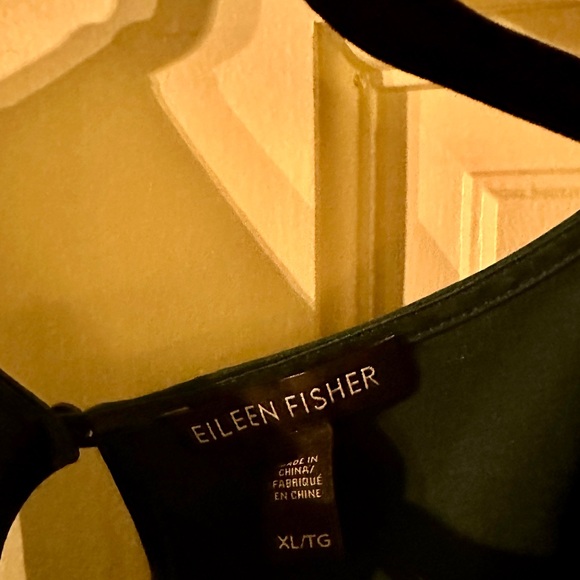 Eileen Fisher Silk Sleeveless Top in “Pine” - Picture 2 of 2